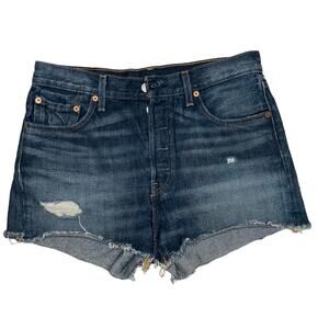 Levi’s 501 premium denim jean cut off shorts womens size 29